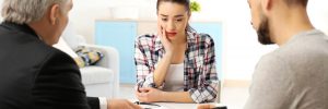 Young couple getting divorced